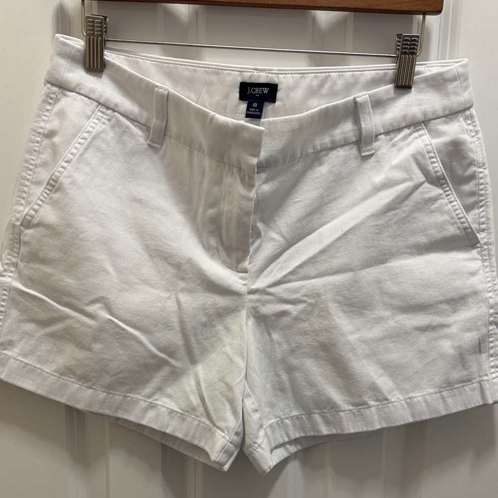 J. Crew White Women's Cotton Chino Shorts
